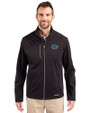 Florida Gators Cutter & Buck Evoke Recycled Honeycomb Fleece Mens Full Zip Jacket Black Front