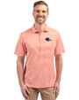 UTSA Roadrunners Cutter & Buck Virtue Eco Pique Stripe Recycled Mens Big and Tall Polo College Orange Front
