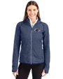 UTSA Roadrunners Cutter & Buck Mainsail Sweater-Knit Womens Full Zip Jacket Liberty Navy Heather Front