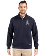 Los Angeles Angels Stars & Stripes Cutter & Buck Roam Eco Recycled Full Zip Mens Big & Tall Jacket Navy Blue Front