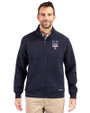 New York Mets Stars & Stripes Cutter & Buck Roam Eco Recycled Full Zip Mens Big & Tall Jacket Navy Blue Front