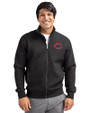 Cincinnati Reds Cutter & Buck Roam Epic Versatility Recycled Full Zip Mens Jacket Black Front