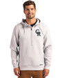 Colorado Rockies Cutter & Buck Roam Epic Versatility Half Zip Recycled Mens Hooded Pullover Solitare Front