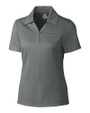 Miami University RedHawks - Cutter & Buck Genre Textured Solid Womens Polo Elemental Grey Mannequin