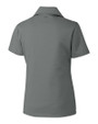 Miami University RedHawks - Cutter & Buck Genre Textured Solid Womens Polo Elemental Grey Mannequin Back