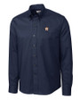 Houston Astros Cutter & Buck Epic Easy Care Nailshead Mens Long Sleeve Dress Shirt Navy Blue Mannequin