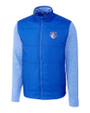 Saint Louis Billikens Cutter & Buck Stealth Hybrid Quilted Mens Full Zip Windbreaker Jacket Chelan Blue Mannequin