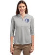 Saint Louis Billikens Cutter & Buck Virtue Eco Pique Recycled Half Zip Pullover Womens Hoodie Polished Medium Gray Front