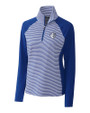 Saint Louis Billikens Cutter & Buck Forge Tonal Stripe Stretch Half Zip Womens Top Tour Blue Mannequin