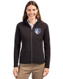 Saint Louis Billikens Cutter & Buck Adapt Recycled Soft Knit Stretch Womens Hybrid Full Zip Jacket Black Front