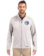 Saint Louis Billikens Cutter & Buck Evoke Softshell Recycled Full Zip Mens Jacket CONCRETE Front