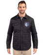 Saint Louis Billikens Cutter & Buck Rainier PrimaLoft® Mens Eco Insulated Quilted Shirt Jacket Black Front