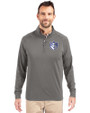 Saint Louis Billikens Cutter & Buck Adapt Eco Knit Stretch Recycled Mens Quarter Zip Pullover Elemental Grey Front