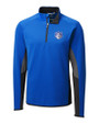 Saint Louis Billikens Cutter & Buck Traverse Colorblock Stretch Quarter Zip Mens Pullover Chelan Blue Mannequin