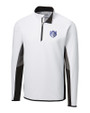 Saint Louis Billikens Cutter & Buck Traverse Colorblock Stretch Quarter Zip Mens Pullover White Mannequin