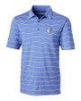 Saint Louis Billikens Cutter & Buck Forge Epic Confidence Recycled Heathered Stripe Stretch Mens Polo Chelan Blue Mannequin