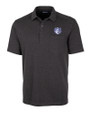 Saint Louis Billikens Cutter & Buck Advantage Tri-Blend Jersey Mens Pocket Polo Black Heather Mannequin