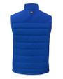 Mannequin back view of a Tour Blue Cutter & Buck Evoke Hybrid Eco Softshell Recycled Mens Full Zip Vest
