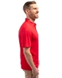 Side Profile of a man wearing a Red Cutter & Buck Forge Eco Stretch Recycled Mens Polo
