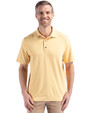 Front Profile of a man wearing a Desert Cutter & Buck Forge Eco Stretch Recycled Mens Polo