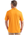 Back Profile of a man wearing an Orange Burst Cutter & Buck Forge Eco Stretch Recycled Mens Polo