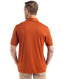 Back Profile of a man wearing a Texas Orange Cutter & Buck Forge Eco Stretch Recycled Mens Polo