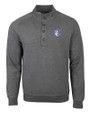 Saint Louis Billikens Cutter & Buck Saturday Cotton Blend Mens Big and Tall  Mock Pullover Sweatshirt Charcoal Heather Mannequin