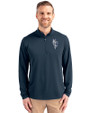 Kansas City Royals City Connect Cutter & Buck Virtue Eco Pique Recycled Quarter Zip Mens Pullover Navy Blue Front