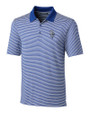 Kansas City Royals City Connect Cutter & Buck Forge Tonal Stripe Stretch Mens Big and Tall Polo Tour Blue Mannequin