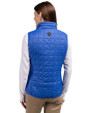 Kansas City Royals City Connect Cutter & Buck Rainier PrimaLoft® Womens Eco Insulated Full Zip Puffer Vest Royal Back
