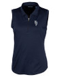 Kansas City Royals City Connect Cutter & Buck Forge Stretch Womens Sleeveless Polo Liberty Navy Mannequin