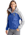 Kansas City Royals City Connect Cutter & Buck Charter Eco Recycled Womens Anorak Jacket Tour Blue/Polished Front