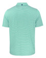 Mannequin back view of a Fresh Mint and White Cutter & Buck Forge Eco Double Stripe Stretch Recycled Mens Polo