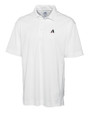 Arizona Diamondbacks Cooperstown Cutter & Buck CB Drytec Genre Textured Solid Mens Big and Tall Polo White Mannequin