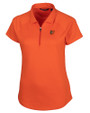 Baltimore Orioles Cooperstown Cutter & Buck Forge Stretch Womens Short Sleeve Polo College Orange Mannequin