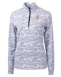 Atlanta Braves Cooperstown Cutter & Buck Traverse Camo Print Stretch Quarter Zip Womens Pullover CC_MANN_HG 1