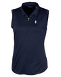 Chicago Cubs Cooperstown Cutter & Buck Forge Stretch Womens Sleeveless Polo LYN_MANN_HG 1