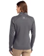 Athletics Cooperstown Cutter & Buck Traverse Stretch Eco Quarter Zip Womens Pullover Elemental Grey Back