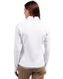 New York Mets Cooperstown Cutter & Buck Traverse Stretch Eco Quarter Zip Womens Pullover White Back