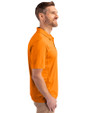 Detroit Tigers Cooperstown Cutter & Buck Prospect Eco Textured Stretch Recycled Mens Short Sleeve Polo Orange Burst Side