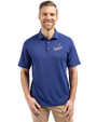Los Angeles Dodgers Cooperstown Cutter & Buck Virtue Eco Pique Recycled Mens Big and Tall Polo Tour Blue Front