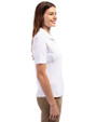 Chicago Cubs Cooperstown Cutter & Buck Virtue Eco Pique Recycled Womens Polo White Side