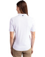 Chicago Cubs Cooperstown Cutter & Buck Virtue Eco Pique Recycled Womens Polo White Back
