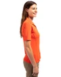 San Diego Padres Cooperstown Cutter & Buck Virtue Eco Pique Recycled Womens Polo College Orange Side