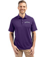 Colorado Rockies Cooperstown Cutter & Buck Virtue Eco Pique Recycled Mens Polo College Purple Front