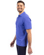 Chicago Cubs Cooperstown Cutter & Buck Virtue Eco Pique Tile Print Recycled Mens Polo Chelan Blue Side