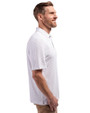 Chicago Cubs Cooperstown Cutter & Buck Virtue Eco Pique Tile Print Recycled Mens Polo White Side