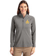 Seattle Mariners Cooperstown Cutter & Buck Adapt Eco Knit Stretch Recycled Womens Half Zip Pullover Elemental Grey Front