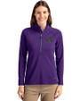 Arizona Diamondbacks Cooperstown Cutter & Buck Adapt Eco Knit Stretch Recycled Womens Half Zip Pullover College Purple Front