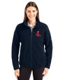 Boston Red Sox Cooperstown Cutter & Buck Cascade Eco Fleece Womens Full Zip Jacket Navy Blue Front
